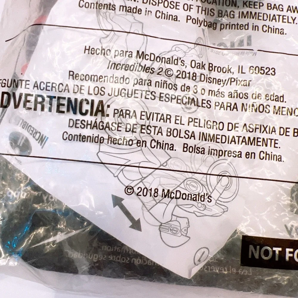 McDonald's 2018 Happy Meal Toys The Incredibles 2 Disney Pixar's New in‎ Package
